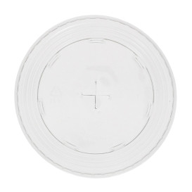 Plastic Lid with Straw Slot PET Ø9,5cm for PLA and PET Cups 265, 364, 425, 450 and 550ml (50 Units)