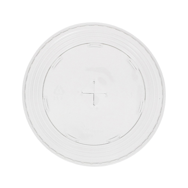 Plastic Lid with Straw Slot PET Ø9,5cm for PLA and PET Cups 265, 364, 425, 450 and 550ml (50 Units)