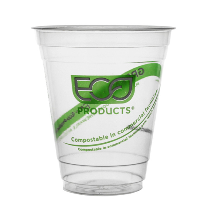 Cornstarch Cup PLA "Green Stripe" 205ml (50 Units) 