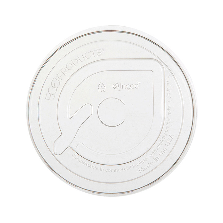 Plastic Lid PLA for Cornstarch Cup 265,355,590ml (1.000 Units)