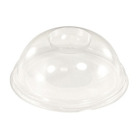 Plastic Dome Lid PLA Clear Ø9,5cm (100 Units)  