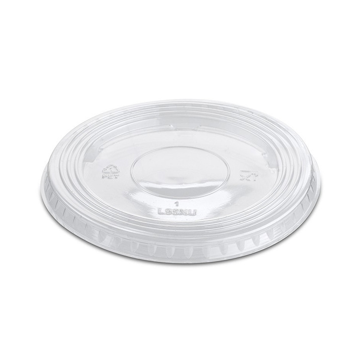 Plastic Lid PET Crystal Flat Ø9,4cm (100 Units)  