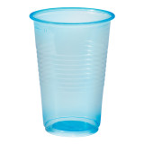 Plastic Cup PP Blue Clear 230ml (100 Units)