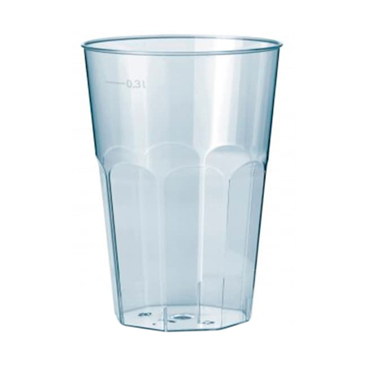 Plastic Cup PP "Deco" Clear 300 ml (30 Units)