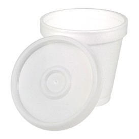 Plastic Lid PS Translucent Ø6,9cm for Foam Cup 4Oz/120ml (100 Units)