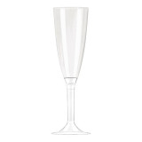Plastic Flute Sparkling Wine Clear 100ml (10 Units) 