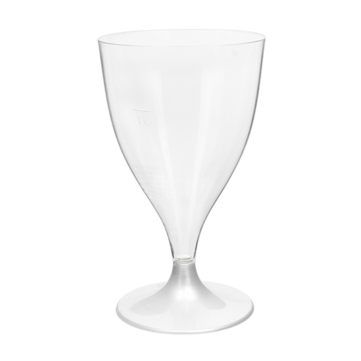Plastic Stemmed Glass Wine White 200ml 2P (400 Units)