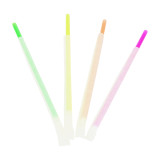 Plastic Straw Straight PS Fluorescent Wrapped Ø0,6cm 20cm (1000 Units)