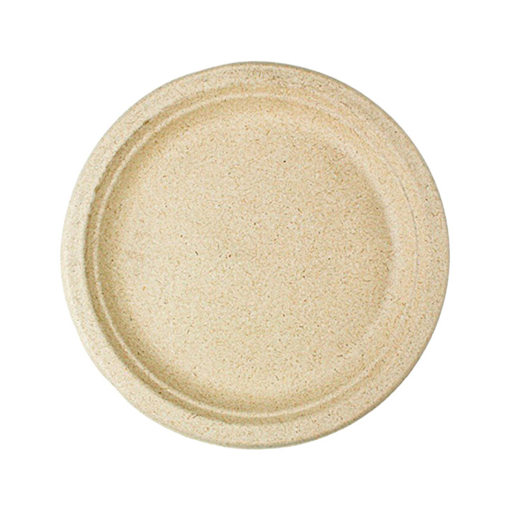 Wheat Straw Plate Natural Ø23 cm (50 Units) 