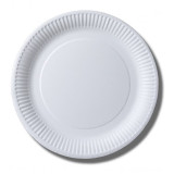 Paper Plate Biocoated White 23cm (20 Units) 