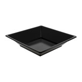 Plastic Plate Deep Square shape Black 17 cm (6 Units) 