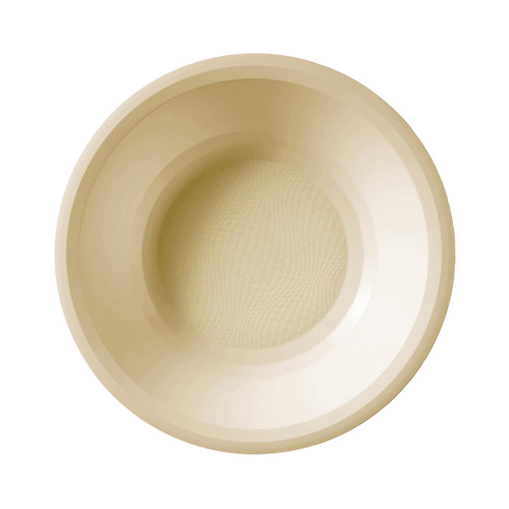 Plastic Plate Deep Cream "Round" PP Ø19,5 cm (600 Units)