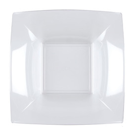 Plastic Plate Deep Clear "Nice" PS 18 cm (25 Units) 