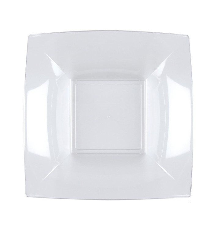 Plastic Plate Deep Clear "Nice" PS 18 cm (25 Units) 