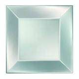 Plastic Plate Flat Silver "Nice" Pearl PP 18 cm (25 Units) 