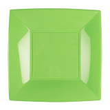 Plastic Plate Flat Lime Green "Nice" PP 18 cm (25 Units) 