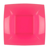Plastic Plate Deep Fuchsia "Nice" PP 18 cm (25 Units) 