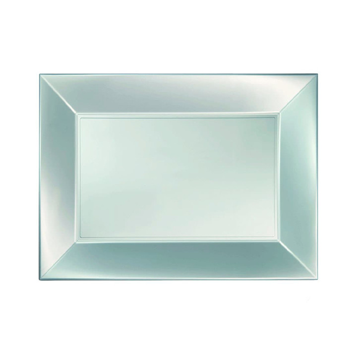 Plastic Tray Microwavable Silver "Nice" 28x19cm (240 Units)