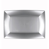 Plastic Tray Microwavable Grey "Nice" 28x19cm (12 Units) 
