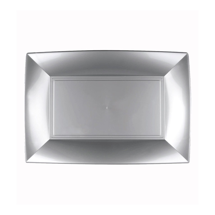 Plastic Tray Microwavable Grey "Nice" 28x19cm (240 Units)