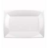 Plastic Tray Microwavable White "Nice" 28x19cm (12 Units) 