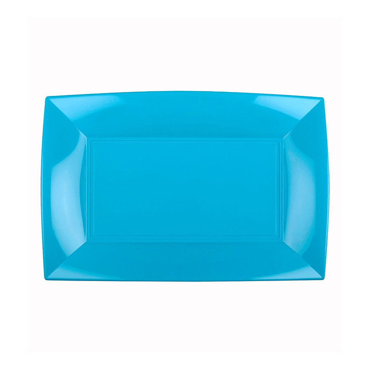 Plastic Tray Microwavable Turquoise "Nice" 28x19cm (240 Units)