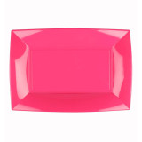 Plastic Tray Microwavable Fuchsia "Nice" 28x19cm (12 Units) 