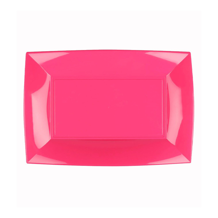 Plastic Tray Microwavable Fuchsia "Nice" 28x19cm (240 Units)