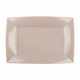 Plastic Tray Microwavable Beige "Nice" 28x19cm (12 Units) 