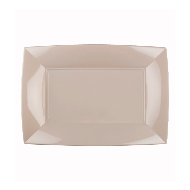 Plastic Tray Microwavable Beige "Nice" 28x19cm (240 Units)