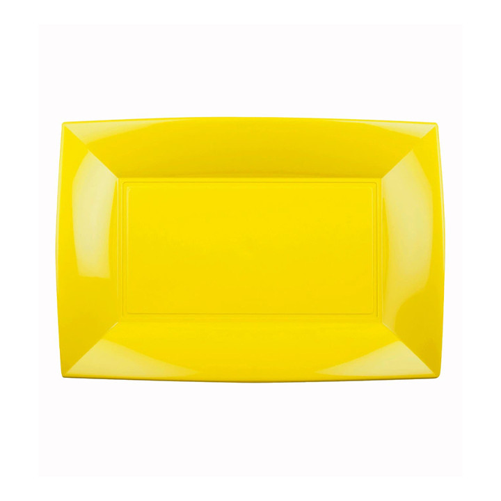 Plastic Tray Microwavable Yelow "Nice" 28x19cm (240 Units)