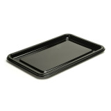 Plastic Tray Rectangular Shape Black 35X24 cm (10 Units) 