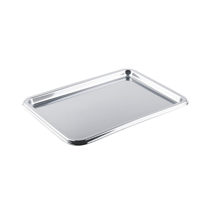 Plastic Tray Rectangular Shape Silver 35X24 cm (5 Units) 