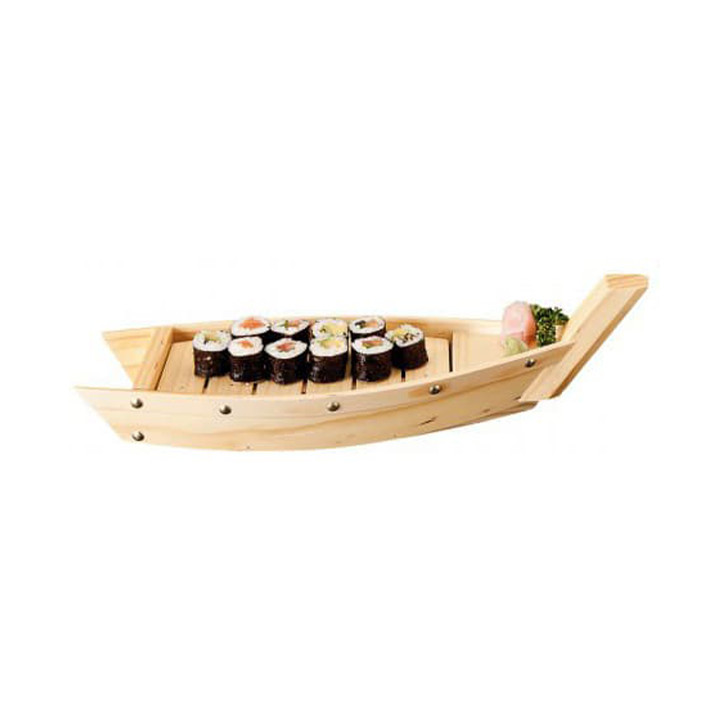 Wooden Sushi Boat Serving Tray 44x13x11cm (1 Unit) 