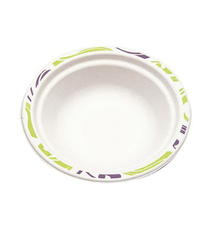 Molded Fiber Bowl "Chinet" White BiColor 340ml Ø16cm (140 Units)  