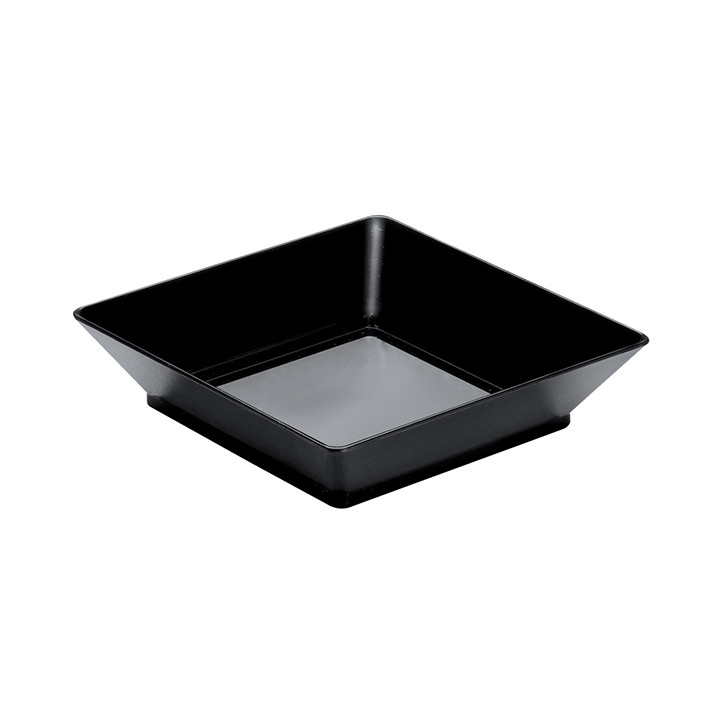 Tasting Plastic Plate PS "Small size" Black 45 ml (25 Units)