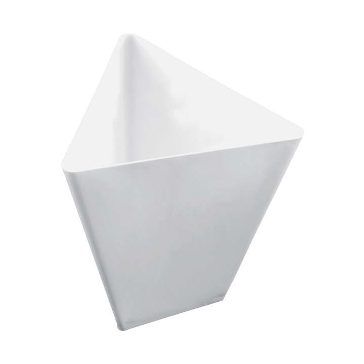 Tasting Plastic Bowl PS Triangle shape White 70 ml (25 Units) 