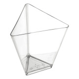 Tasting Plastic Bowl PS Triangle shape Clear 70 ml (25 Units) 