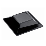 Plastic Lid for Tasting Bowl PS "Pagoda" Medium Size Black 200 ml (12 Units) 