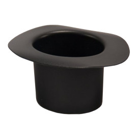 Plastic Tasting Bowl Hat Design PP "Hot Form" Black 60ml (144 Units)
