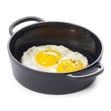 Serving Mini Paella Pan Tray PP Black 9cm (6 Units) 