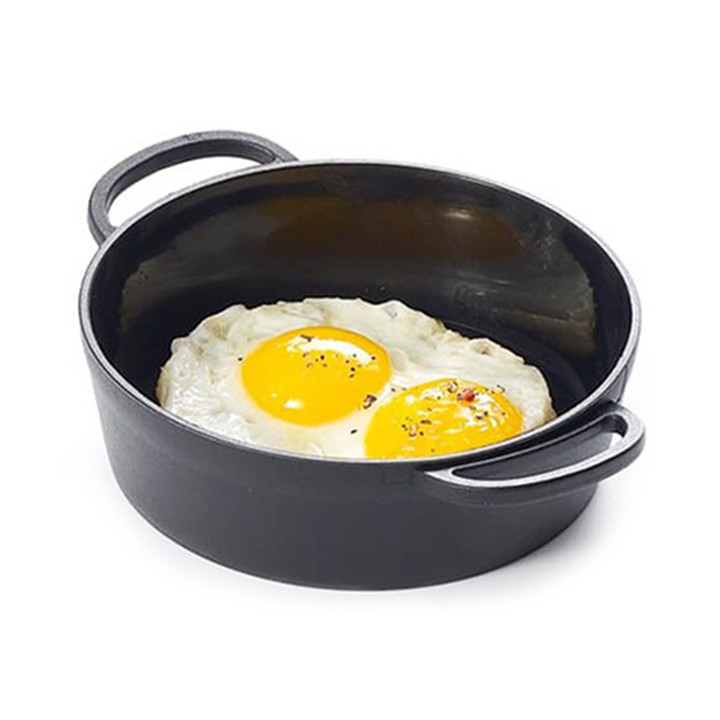 Serving Mini Paella Pan Tray PP Black 9cm (144 Units)