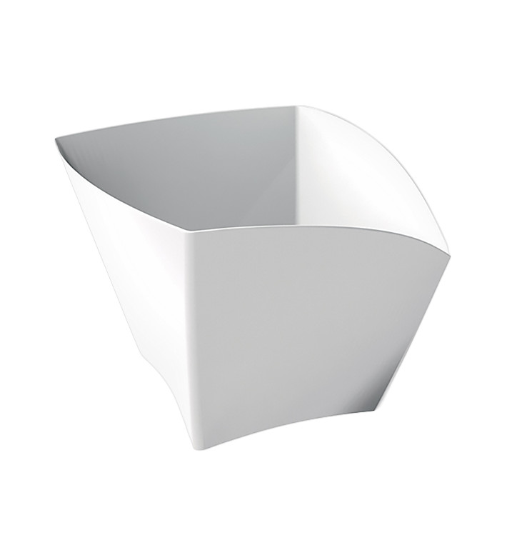 Plastic Tasting Cup PS Curved Shape White 90 ml (500 Units)