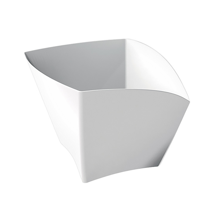 Plastic Tasting Cup PS Curved Shape White 90 ml (500 Units)