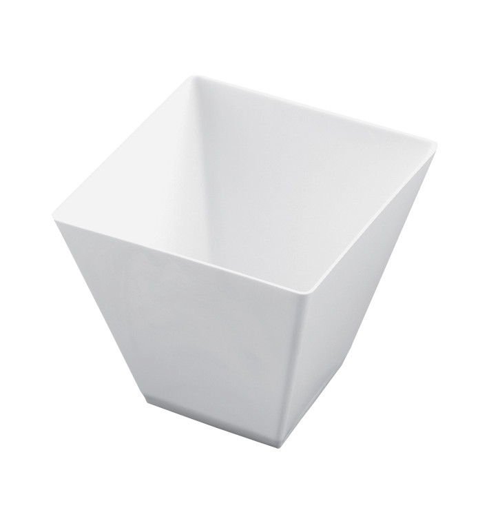 Plastic Tasting Cup PS "Rhombus" White 95 ml (500 Units)