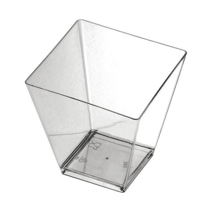 Plastic Tasting Cup PS "Rhombus" Clear 95 ml (500 Units)