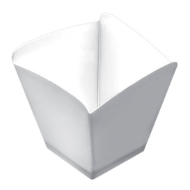 Plastic Tasting Cup PS "Onda" White 100 ml (25 Units) 