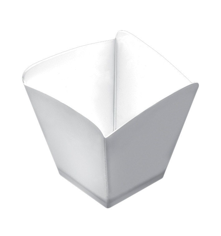 Plastic Tasting Cup PS "Onda" White 100 ml (500 Units)