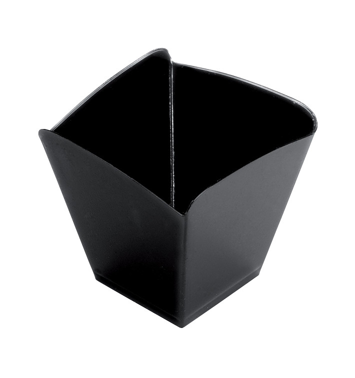 Plastic Tasting Cup PS "Onda" Black 100 ml (500 Units)