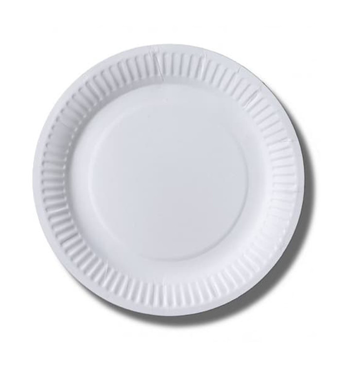 Paper Plate Biocoated White 18 cm (20 Units) 
